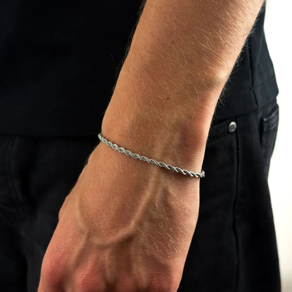 ROPE ARMBAND (SILBER) 3mm