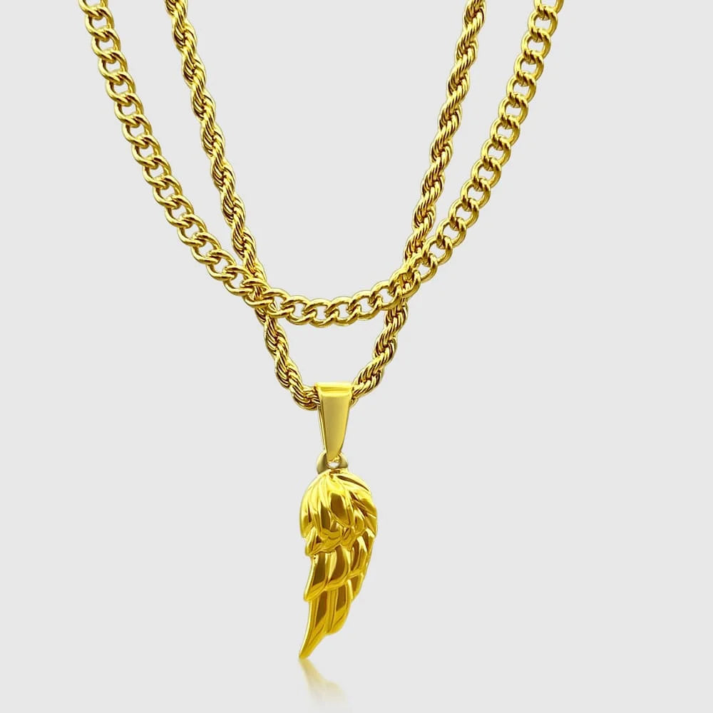 WING X CURB CHAIN SET (GOLD)