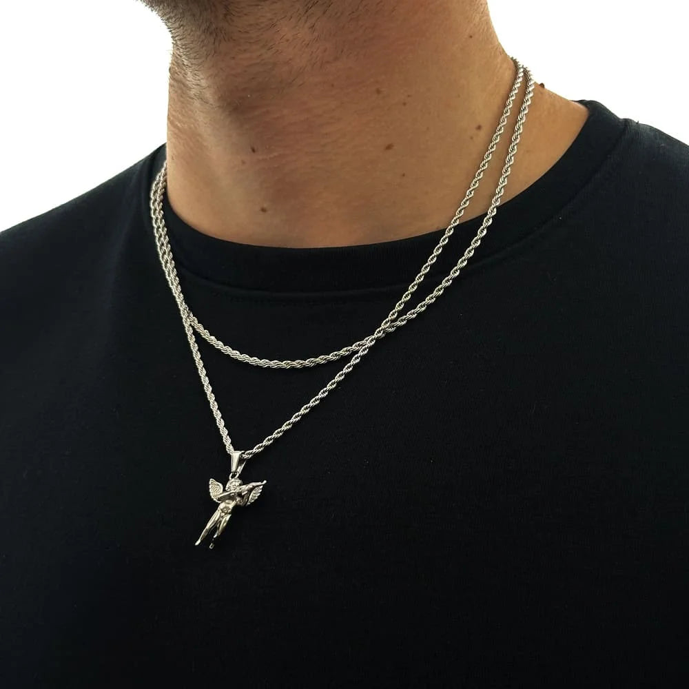 CUPID GUN X ROPE CHAIN SET (SILBER)