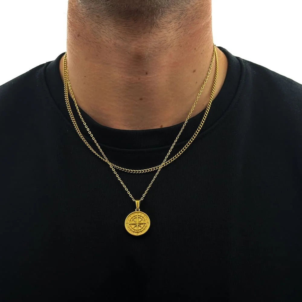 KOMPASS X CURB CHAIN SET (GOLD)