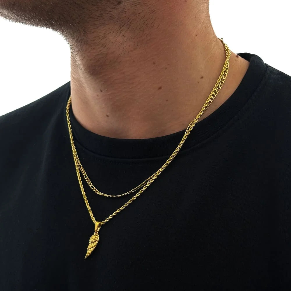 WING X FIGARO CHAIN SET (GOLD)