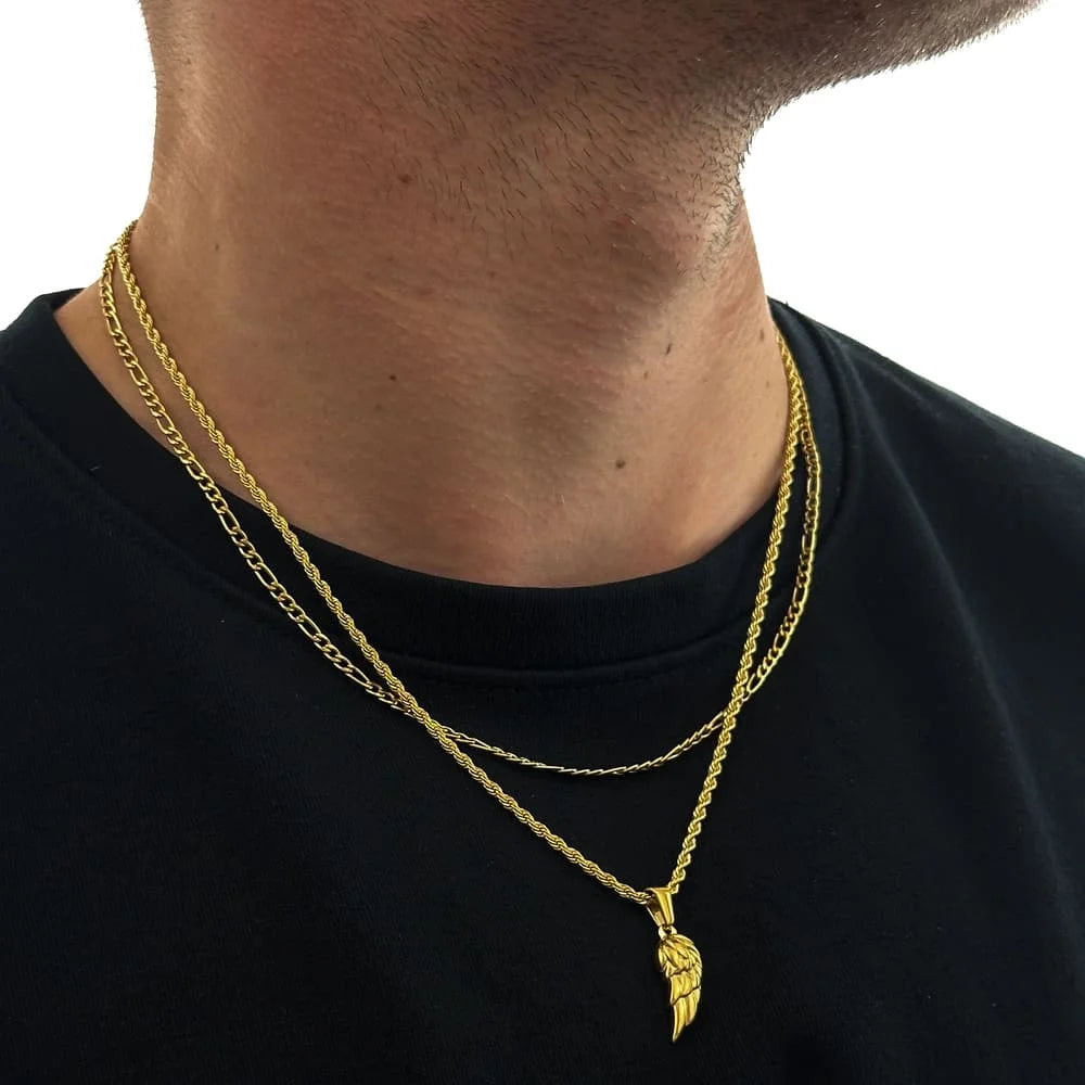 WING X FIGARO CHAIN SET (GOLD)