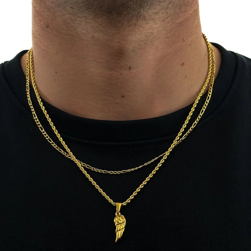 WING X FIGARO CHAIN SET (GOLD)